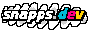 An animated pixel-art button showing the words "snapps.dev" with the letters in dev coloured cyan magenta and yellow respectively.